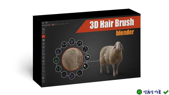 3d hair brush