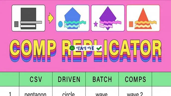 Aescripts comp replicator csv driven batch comps
