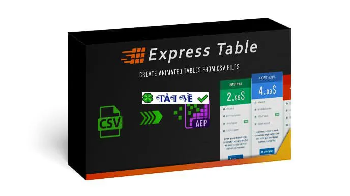 Aescripts express table