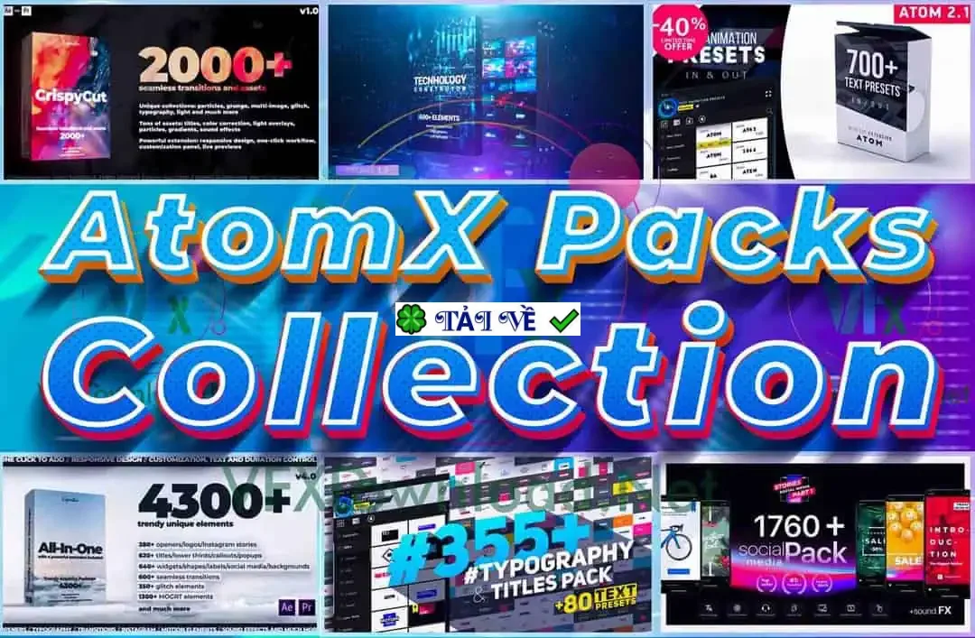 Atomx packs collection