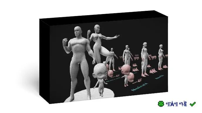 Base meshes character starter kit