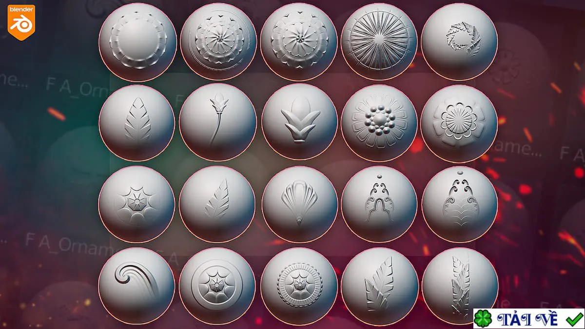 Blender ornaments brushes