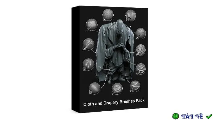 Cloth and drapery brushes pack