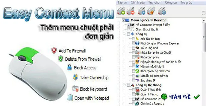 Sua menu chuot phai