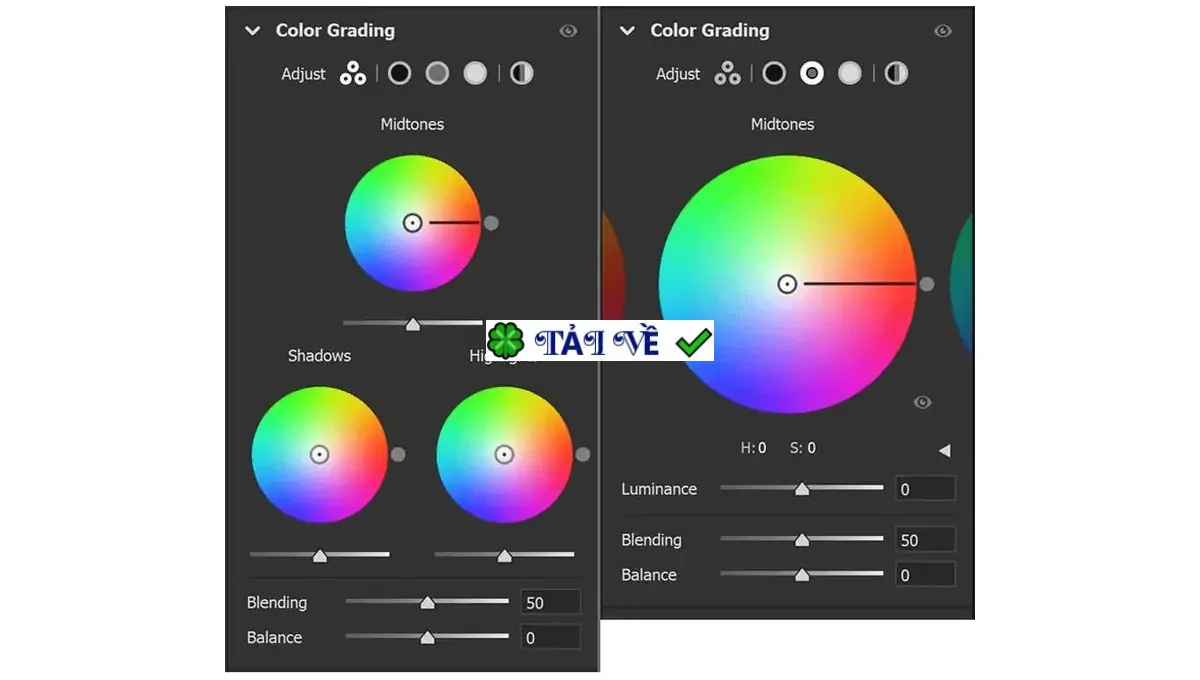 Ultimate color grading color wheel for photoshop