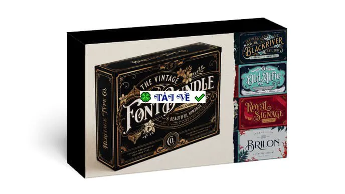 Vintage font bundle
