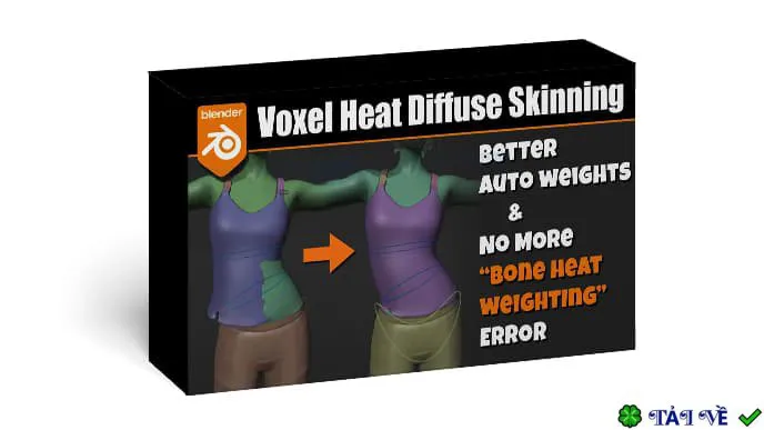 Voxel heat diffuse skinning