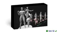 Mẫu 3D Base Meshes Character Starter Kit + Rig for Blender